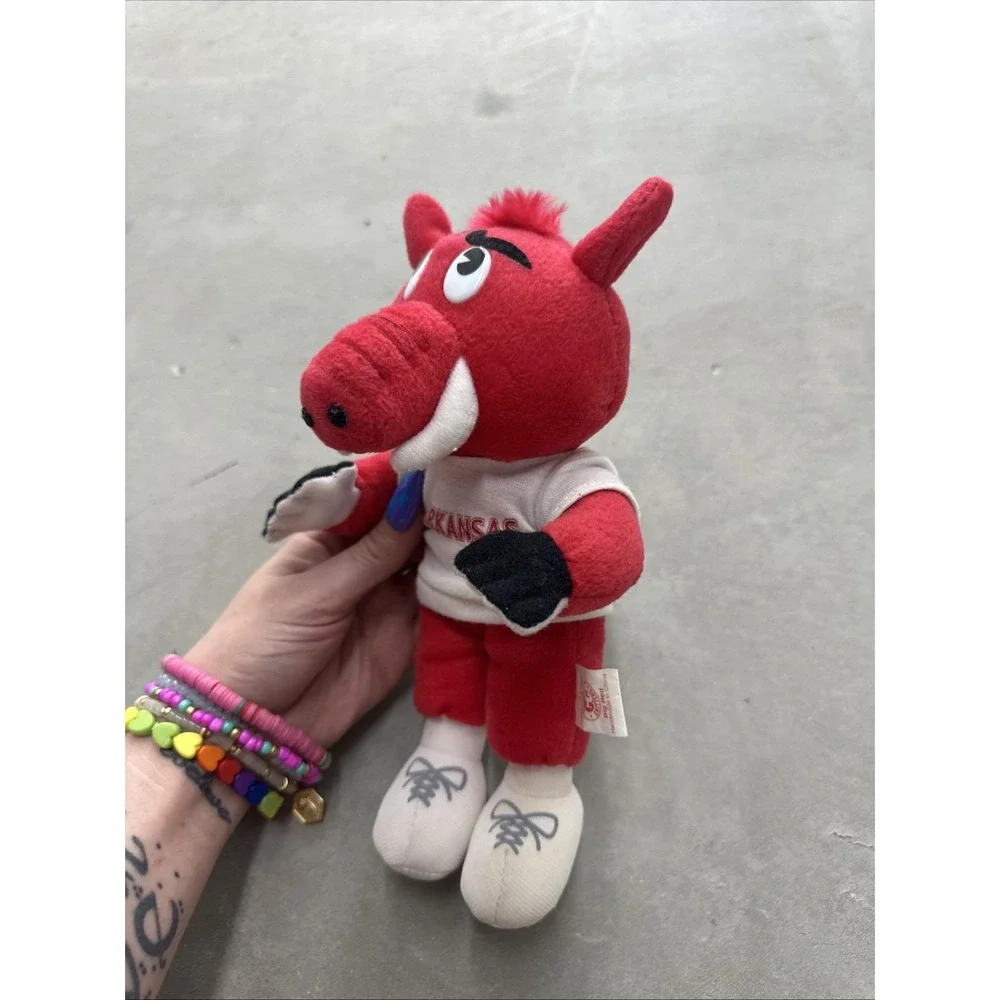 1998 Vintage, Arkansas Razorbacks, Big Red Plush Beanie Stuffed Animal, College